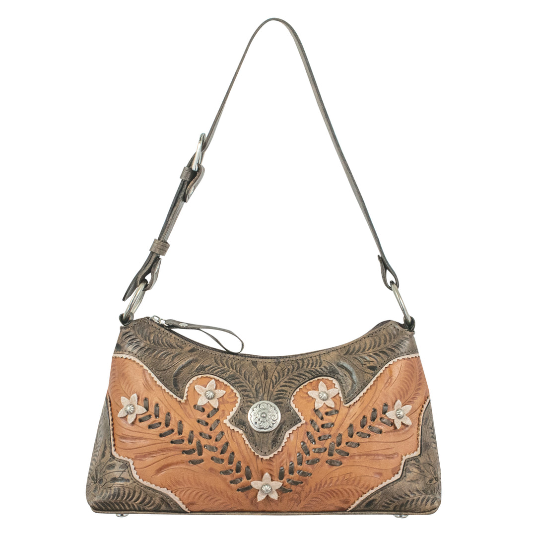 Desert Wildflower Zip Top Shoulder Bag American West Handbags