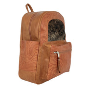 Classic Travel Backpack with Hair-On Hide