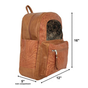 Classic Travel Backpack with Hair-On Hide