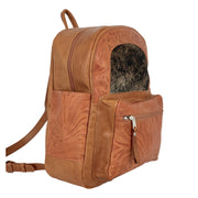Classic Travel Backpack with Hair-On Hide