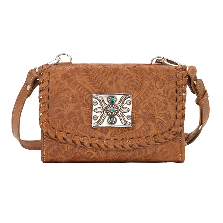 American West Leather – Texas Two Step Crossbody Bag/Wallet