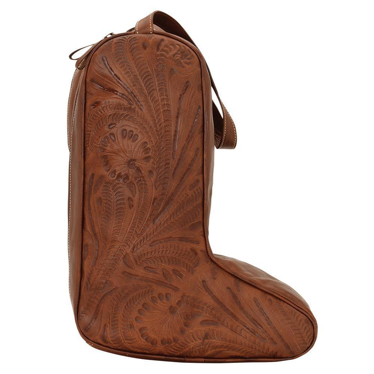 Buy Hand Tooled Leather Garment Bag holds Cowboy Boots