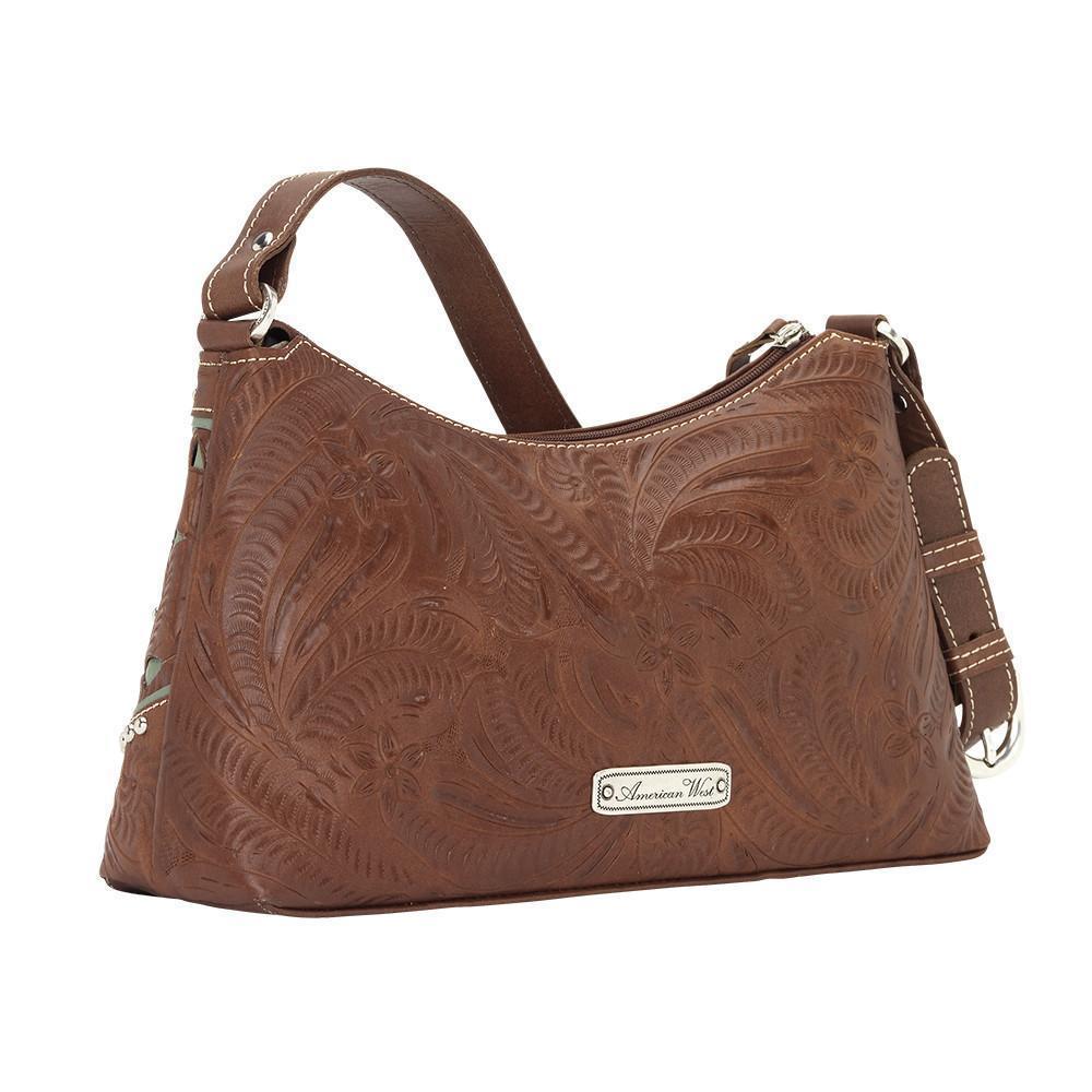 Lady Lace Zip Top Shoulder Bag American West Handbags